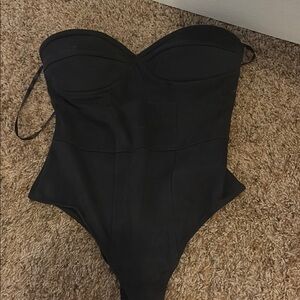 Stylish Black Bodysuit  One Piece